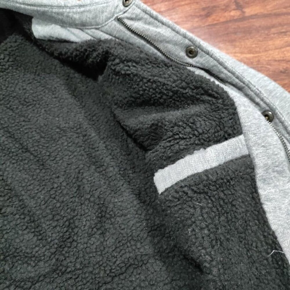 Levi Strauss & Co. Gray Sherpa Lined Zipper Snap Front Soft Shacket Men's XXL - Picture 7 of 14